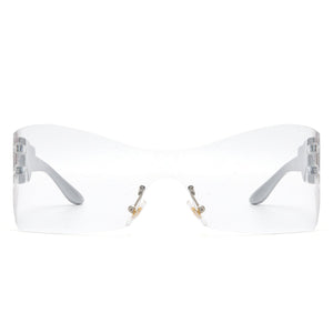 Cramilo Eyewear Sunglasses Sable - Futuristic Square Mirrored Flat Top Wrap Around Sunglasses