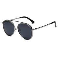 Cramilo Eyewear Sunglasses Silver - Black Bethel - Retro Mirrored Lens Teardrop Aviator Sunglasses