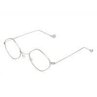 Cramilo Eyewear Sunglasses Silver/Clear BARRINGTON | Slim Diamond Shape Fashion Sunglasses