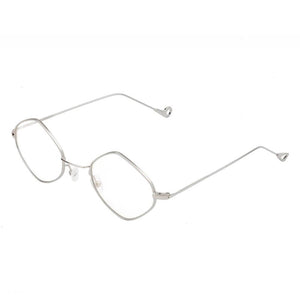 Cramilo Eyewear Sunglasses Silver/Clear BARRINGTON | Slim Diamond Shape Fashion Sunglasses