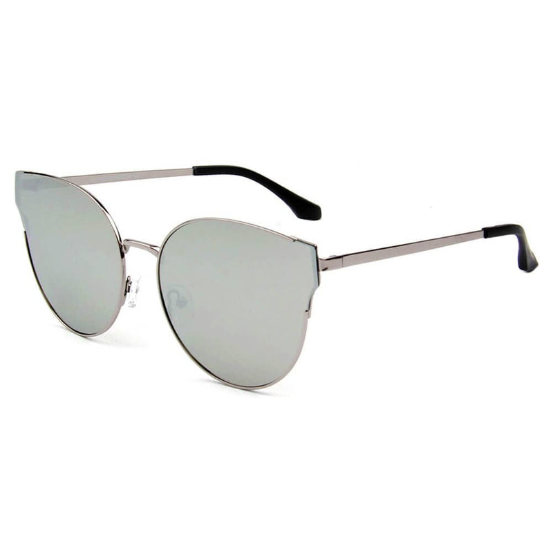Cramilo Eyewear Sunglasses Silver Ecija - Women Round Cat Eye Fashion Sunglasses