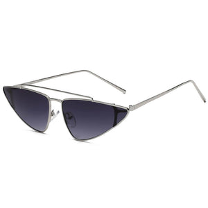 Cramilo Eyewear Sunglasses Silver/Gradient Purple COHASSET | Women Small Retro Vintage Cat Eye Sunglasses