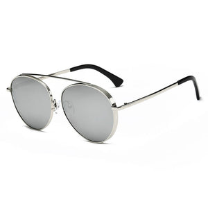 Cramilo Eyewear Sunglasses Silver - Platinum Bethel - Retro Mirrored Lens Teardrop Aviator Sunglasses