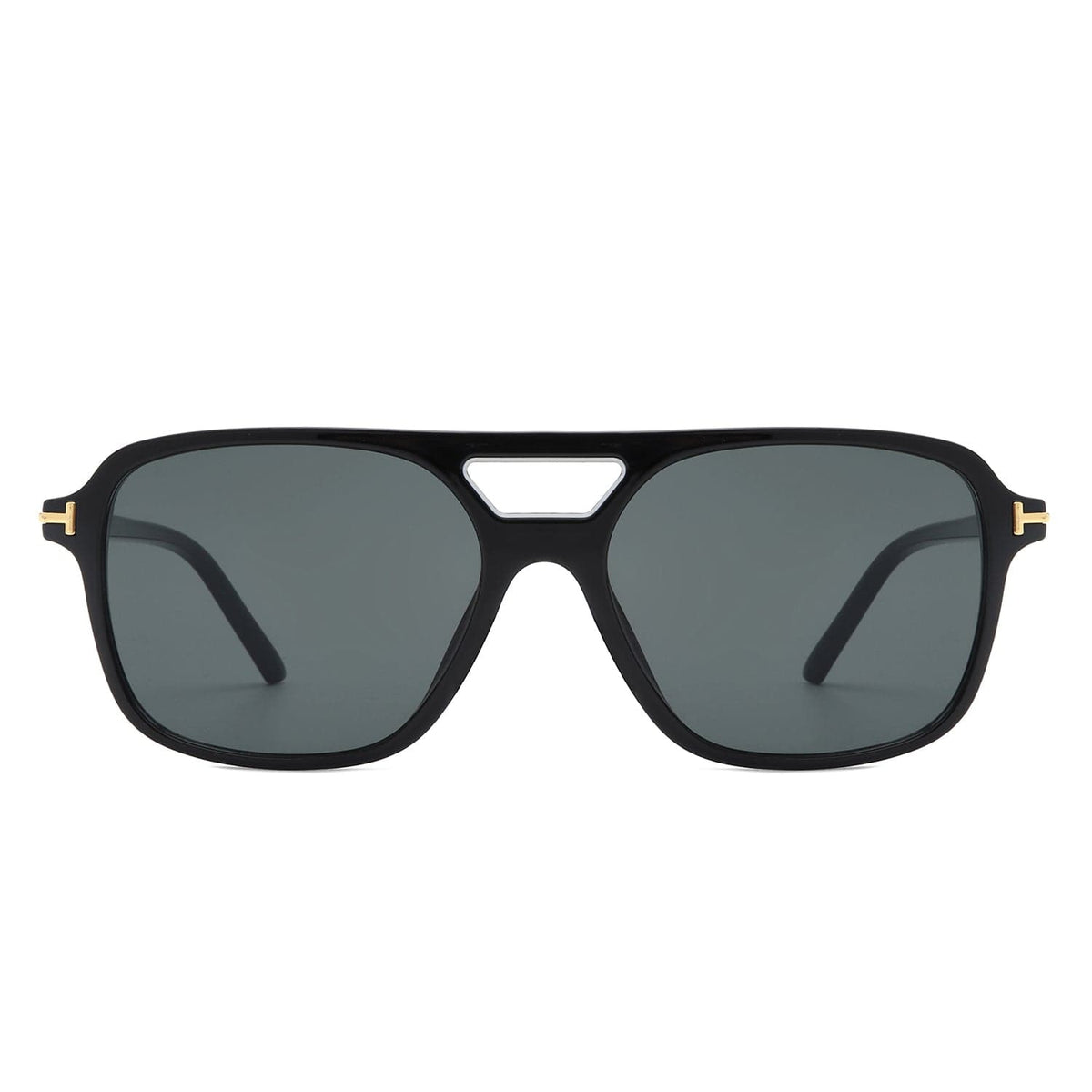 Cramilo Eyewear Sunglasses Skyhavoc - Retro Square Brow-Bar Fashion Aviator Sunglasses