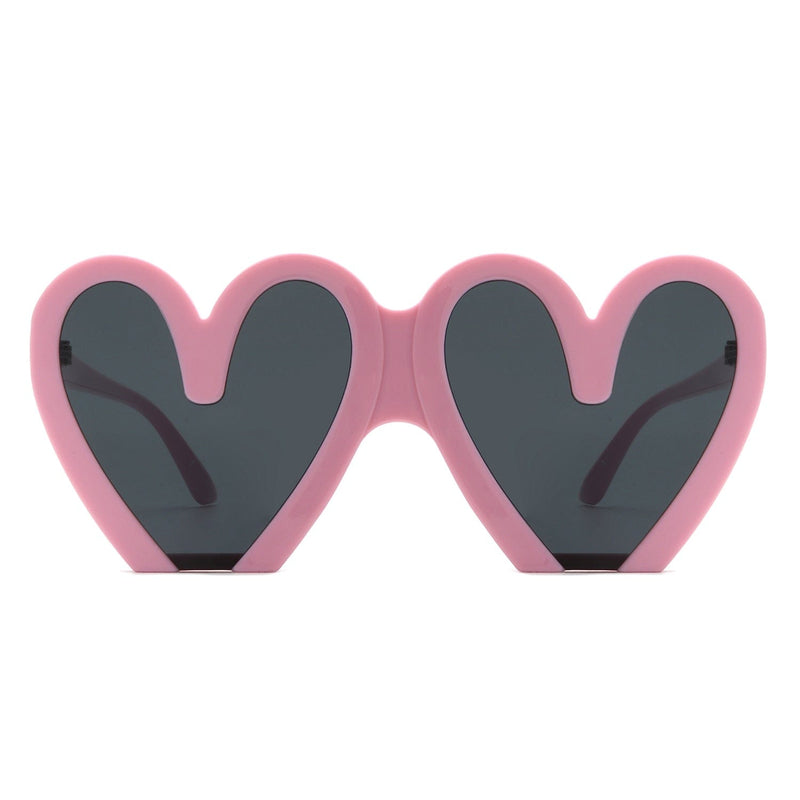 Cramilo Eyewear Sunglasses Skylette - Heart Shaped Oversized Party Fashion Sunglasses