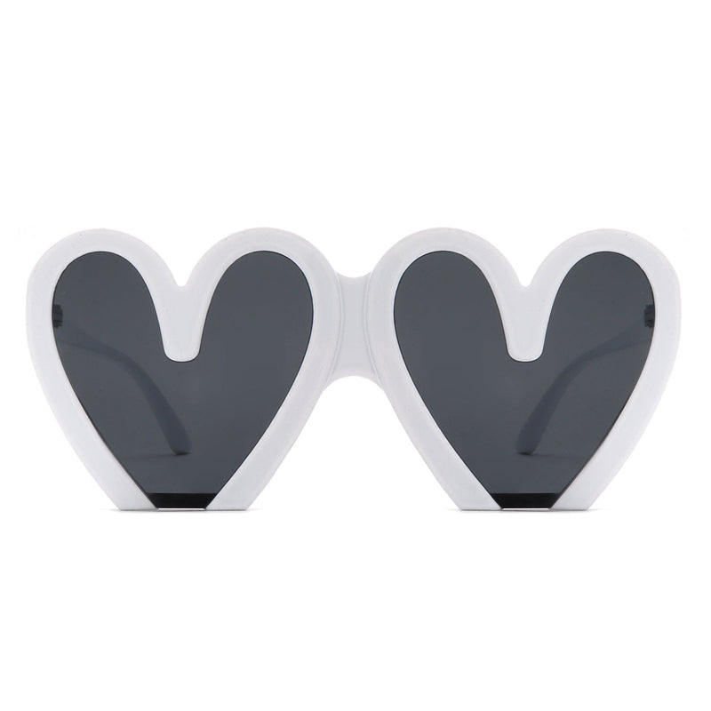 Cramilo Eyewear Sunglasses Skylette - Heart Shaped Oversized Party Fashion Sunglasses