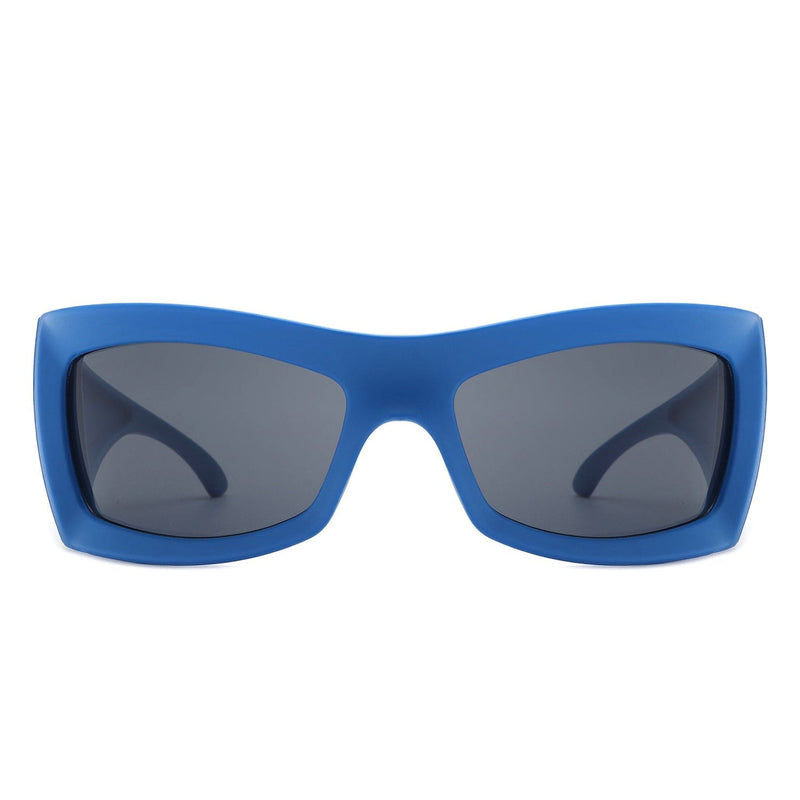 Cramilo Eyewear Sunglasses Skytalon - Square Retro Chunky Wrap Around Sunglasses