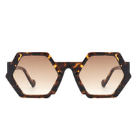 Cramilo Eyewear Sunglasses Starpath - Geometric Round Irregular Tinted Fashion Sunglasses