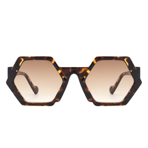 Cramilo Eyewear Sunglasses Starpath - Geometric Round Irregular Tinted Fashion Sunglasses