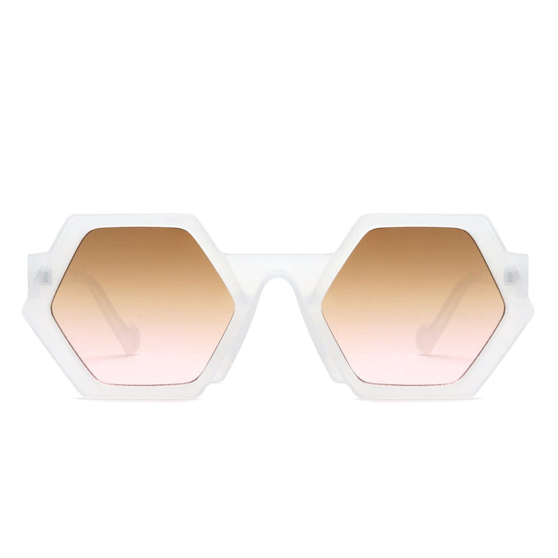 Cramilo Eyewear Sunglasses Starpath - Geometric Round Irregular Tinted Fashion Sunglasses