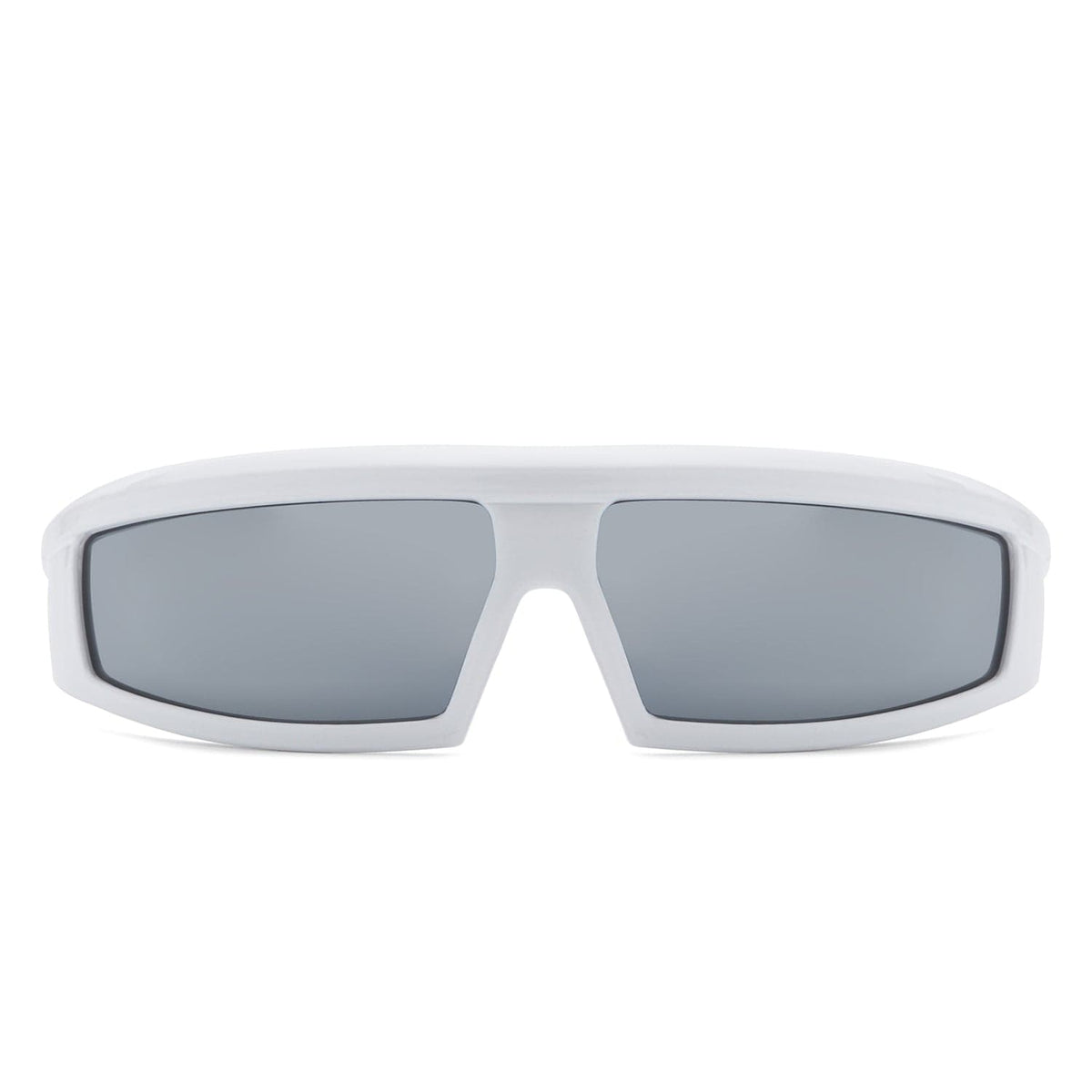 Cramilo Eyewear Sunglasses Starwise - Rectangle Y2K Futuristic Sports Flat Top Wrap Around Sunglasses