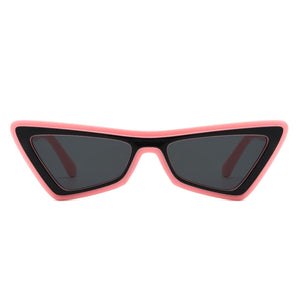 Cramilo Eyewear Sunglasses Sublar - Retro Triangle Fashion Colorful Cat Eye Women Sunglasses