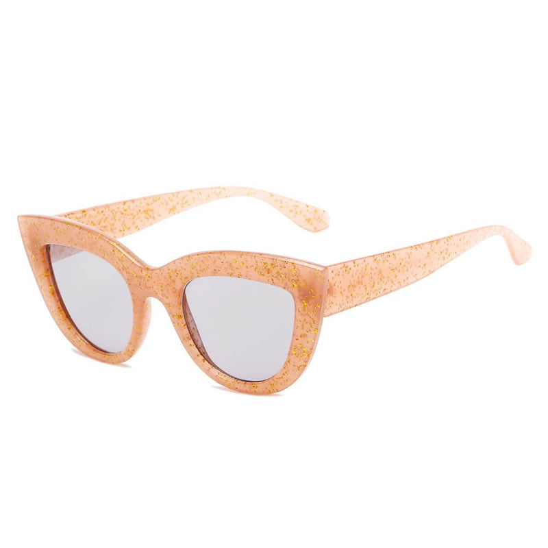 Cramilo Eyewear Sunglasses Tan BOYDS | Women Round Cat Eye Sunglasses