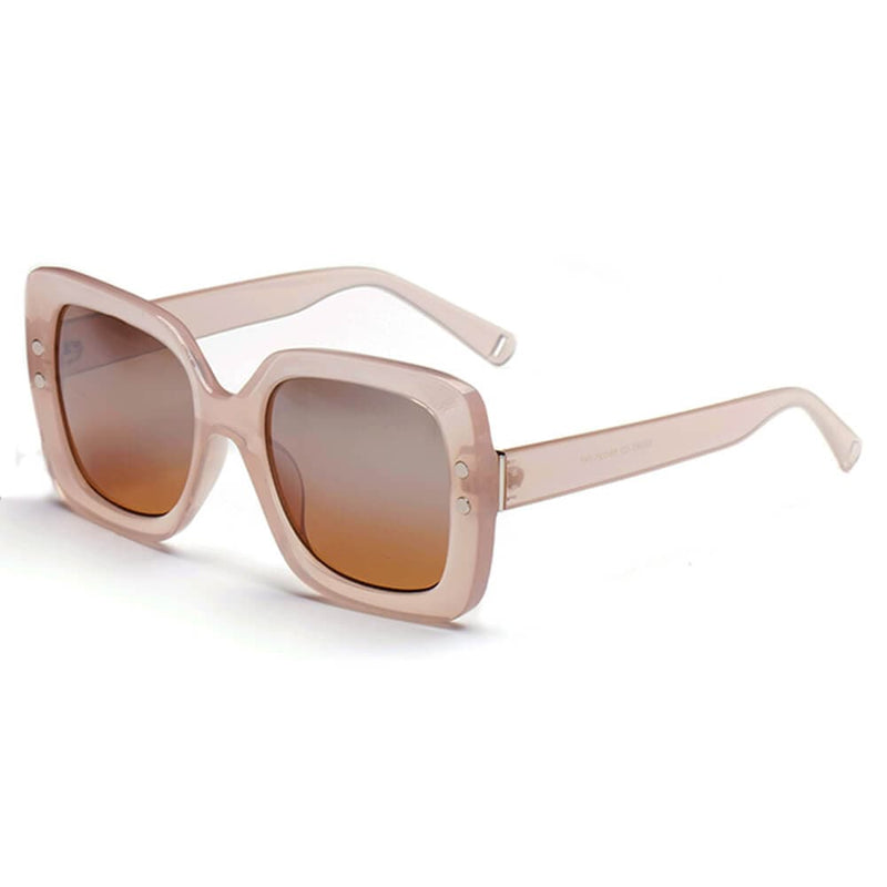 Cramilo Eyewear Sunglasses Tan Katy - Women Square Flat Top Fashion Sunglasses
