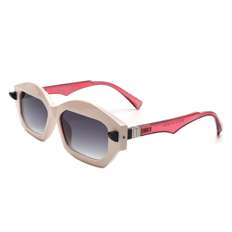 Cramilo Eyewear Sunglasses Taupe/Pink Elysar - Geometric Modern Fashion Square Sunglasses