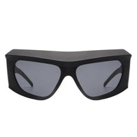 Cramilo Eyewear Sunglasses Thalia - Square Chunky Wrap Around Tinted Oversize Fashion Sunglasses