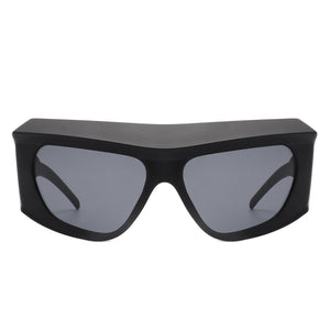 Cramilo Eyewear Sunglasses Thalia - Square Chunky Wrap Around Tinted Oversize Fashion Sunglasses