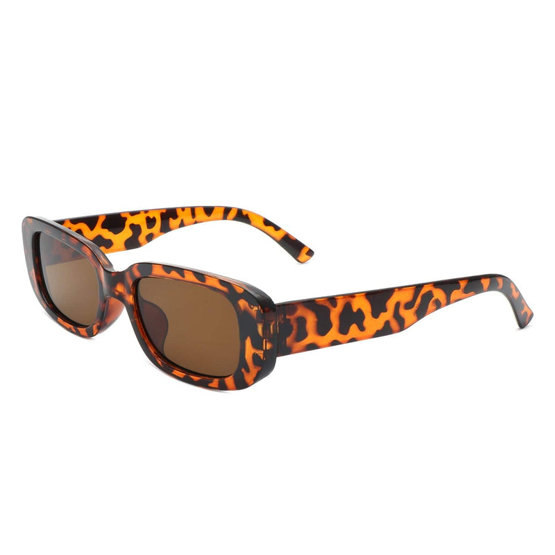 Cramilo Eyewear Sunglasses Tortoise Alarica - Rectangle Retro Small Vintage Inspired Sunglasses