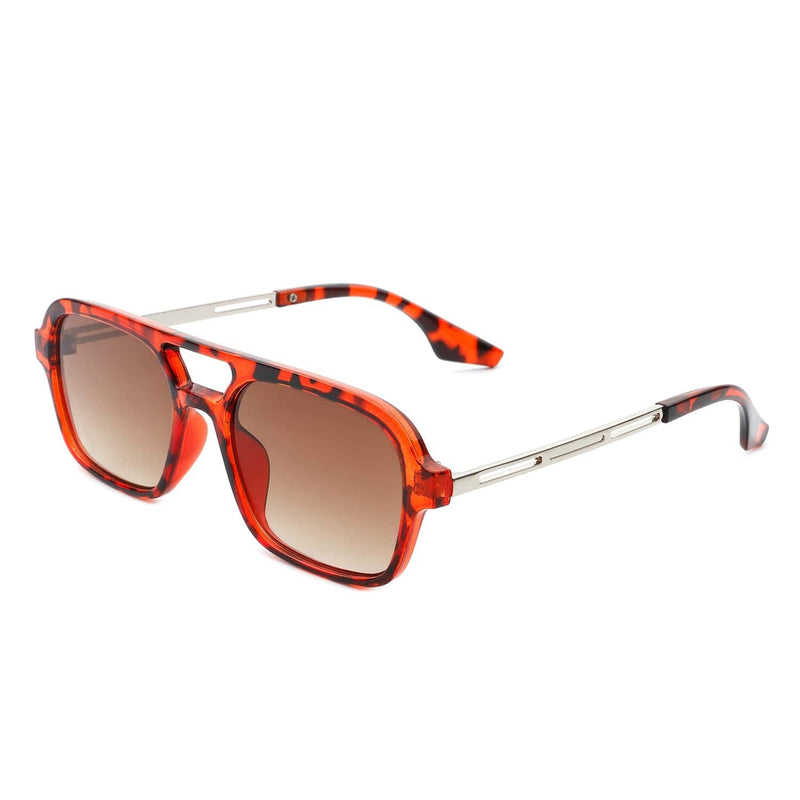 Cramilo Eyewear Sunglasses Tortoise/Brown Candorae - Retro Square Brow-Bar Fashion Aviator Style Vintage Sunglasses