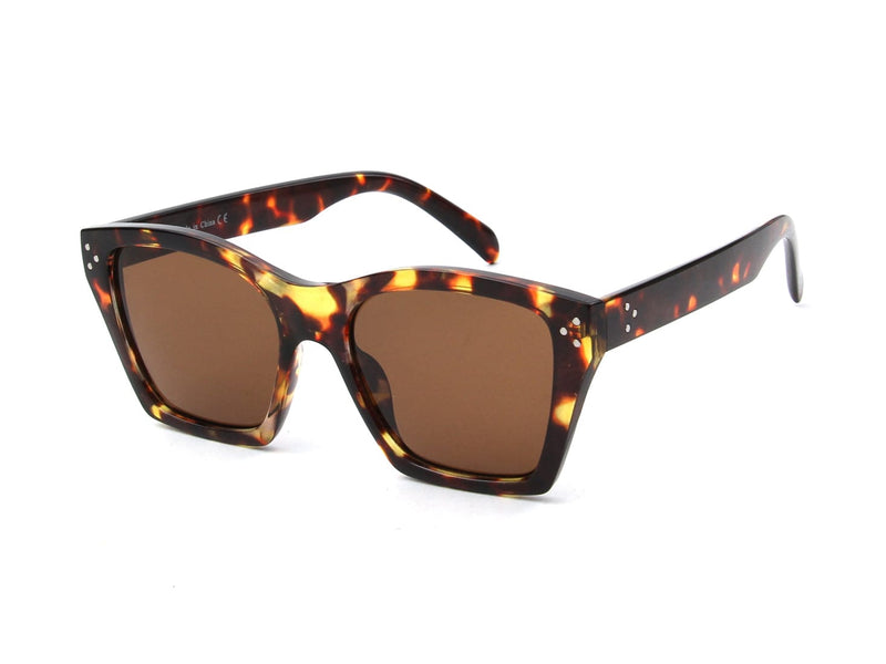 Cramilo Eyewear Sunglasses Tortoise/Brown Demopolis | Women Square Retro Cat Eye Fashion Sunglasses