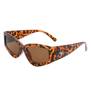 Cramilo Eyewear Sunglasses Tortoise Eonix - Rectangle Geometric Tinted Chunky Square Sunglasses