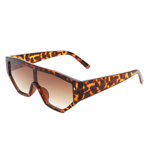 Cramilo Eyewear Sunglasses Tortoise Firelily - Geometric Square Futuristic Fashion Sunglasses