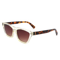 Cramilo Eyewear Sunglasses Tortoise Glim - Square Chic Flat Lens Tinted Fashion Sunglasses