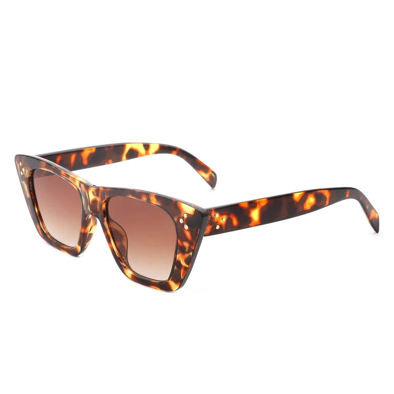 Cramilo Eyewear Sunglasses Tortoise Lightnin - Women Retro Cat Eye Fashion Square Sunglasses