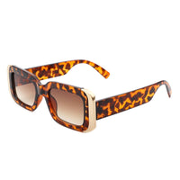 Cramilo Eyewear Sunglasses Tortoise Quixotic - Rectangle Narrow Fashion Tinted Square Sunglasses