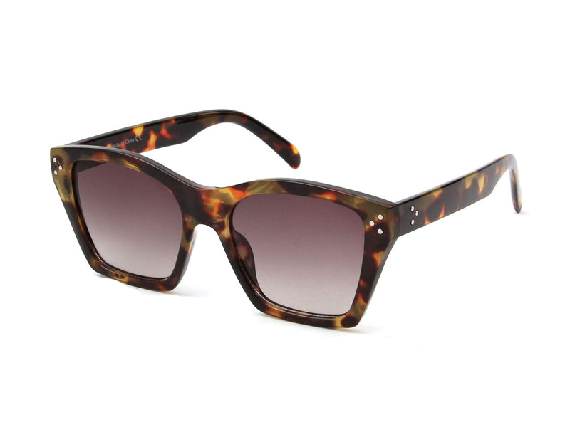 Cramilo Eyewear Sunglasses Tortoise/Smoke Purple Demopolis | Women Square Retro Cat Eye Fashion Sunglasses
