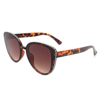 Cramilo Eyewear Sunglasses Tortoise Sylph - Women Chic Rhinestone Design Fashion Cat Eye Sunglasses