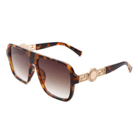 Cramilo Eyewear Sunglasses Tortoise Violetra - Retro Square Aviator Style Vintage Flat Top Sunglasses
