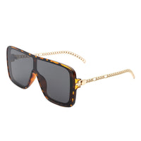 Cramilo Eyewear Sunglasses Tortoise Wildwind - Square Fashion Flat Top Oversize Retro Sunglasses