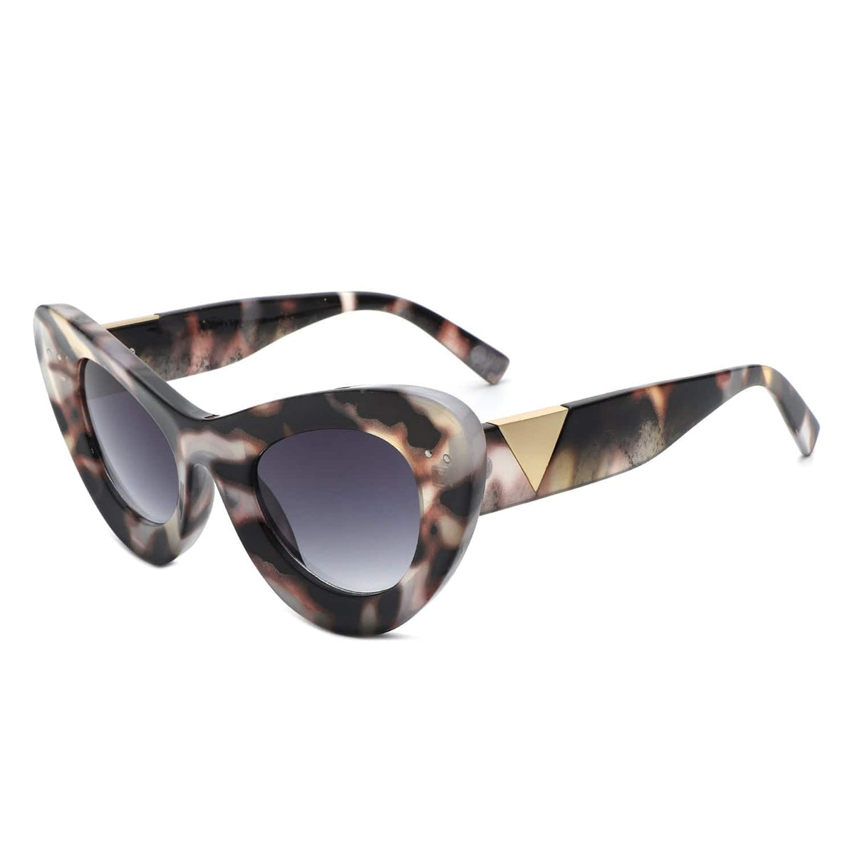 Cramilo Eyewear Sunglasses Tortoiseshell Luminara - Women Fashion Retro Round Cat Eye Sunglasses