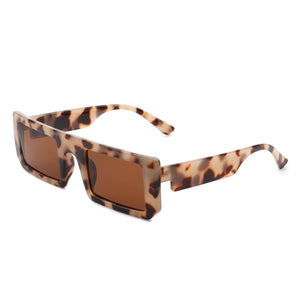 Cramilo Eyewear Sunglasses Turtel Pallasia - Rectangle Retro 90s Vintage Fashion Flat Top Square Sunglasses
