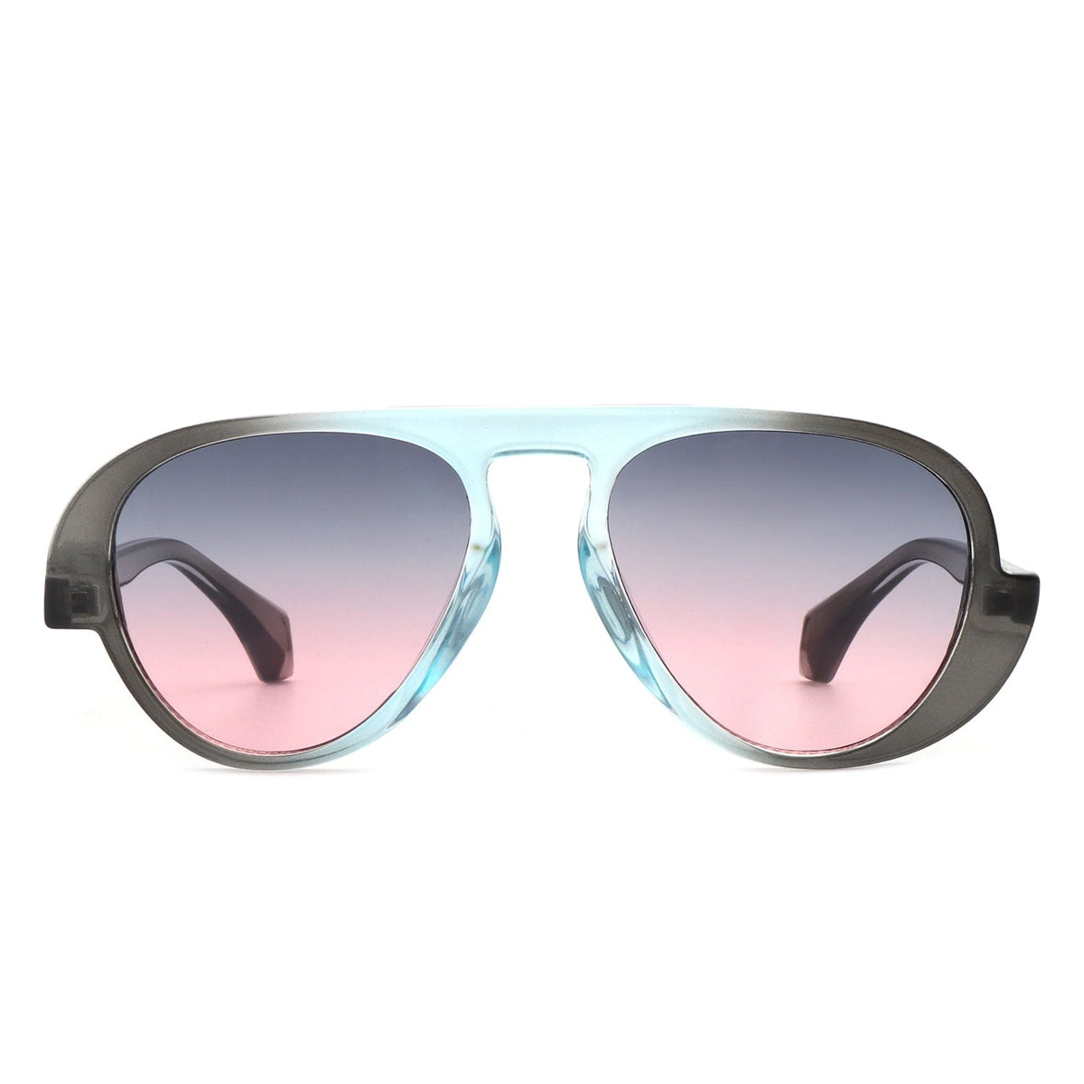 Cramilo Eyewear Sunglasses Twinklez - Futuristic Fashion Chunky Vintage Inspired Aviator Sunglasses