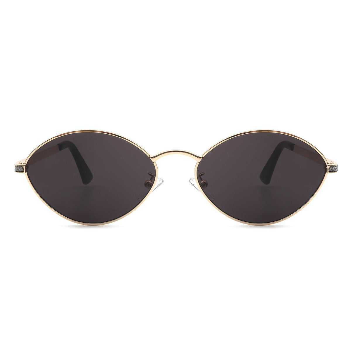 Cramilo Eyewear Sunglasses Ufril - Oval Retro Geometric Round Glitter Fashion Sunglasses