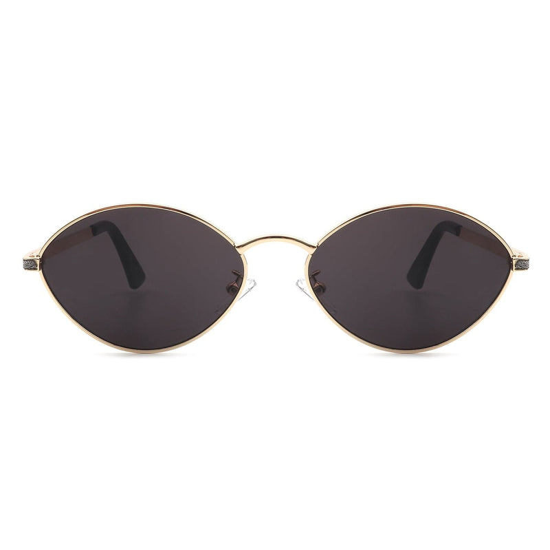 Cramilo Eyewear Sunglasses Ufril - Oval Retro Geometric Round Glitter Fashion Sunglasses