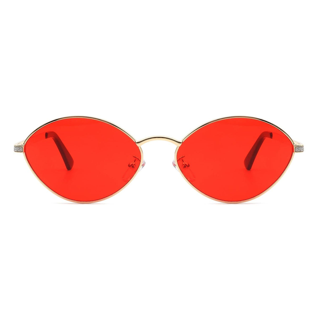 Cramilo Eyewear Sunglasses Ufril - Oval Retro Geometric Round Glitter Fashion Sunglasses