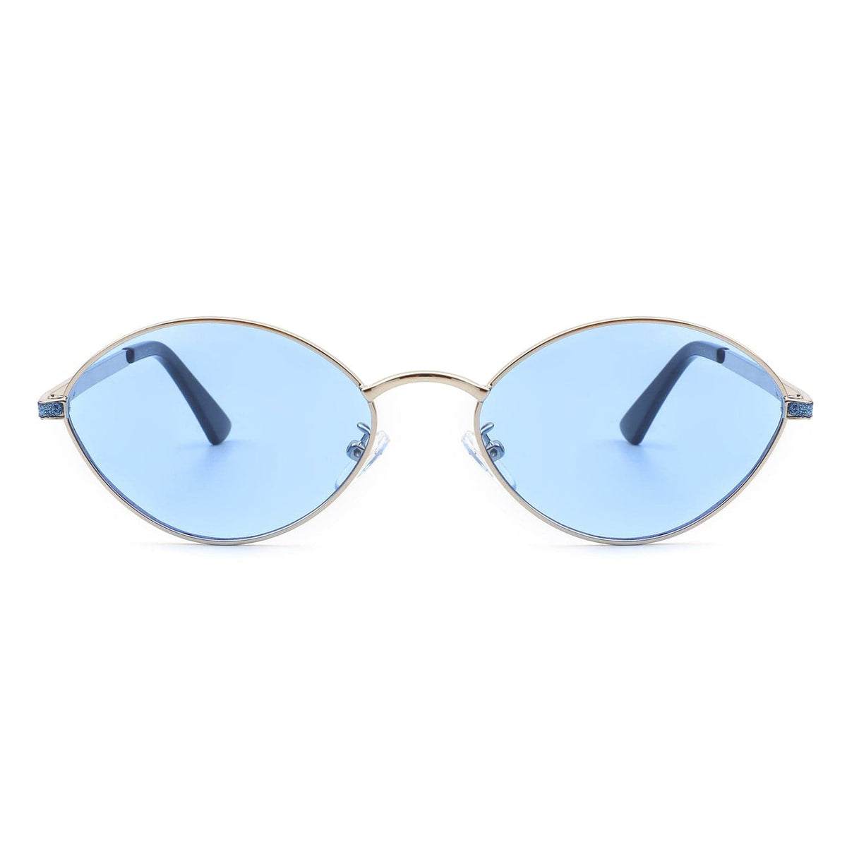 Cramilo Eyewear Sunglasses Ufril - Oval Retro Geometric Round Glitter Fashion Sunglasses