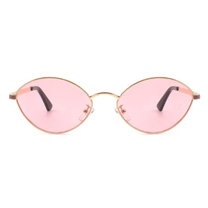 Cramilo Eyewear Sunglasses Ufril - Oval Retro Geometric Round Glitter Fashion Sunglasses