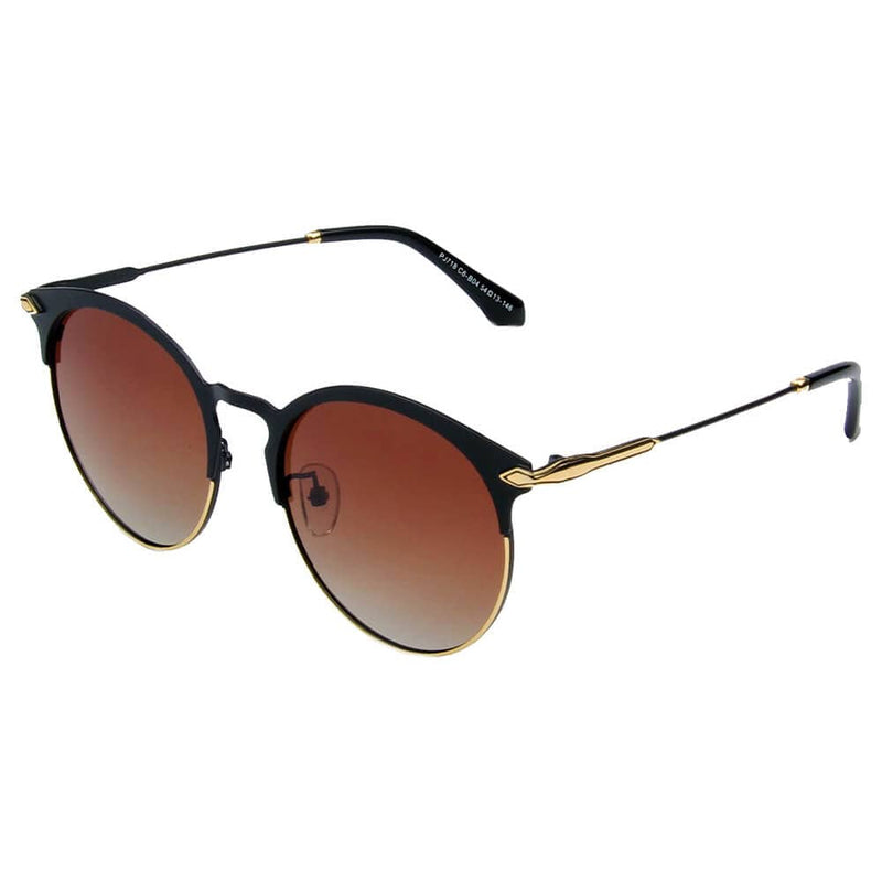 Cramilo Eyewear Sunglasses VILLARROBLEDO | Women Round Horn Rim Style Polarized Sunglasses