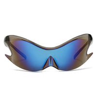 Cramilo Eyewear Sunglasses Whiestan - Futuristic Mirrored Sleek Wrap Around Sports Sunglasses