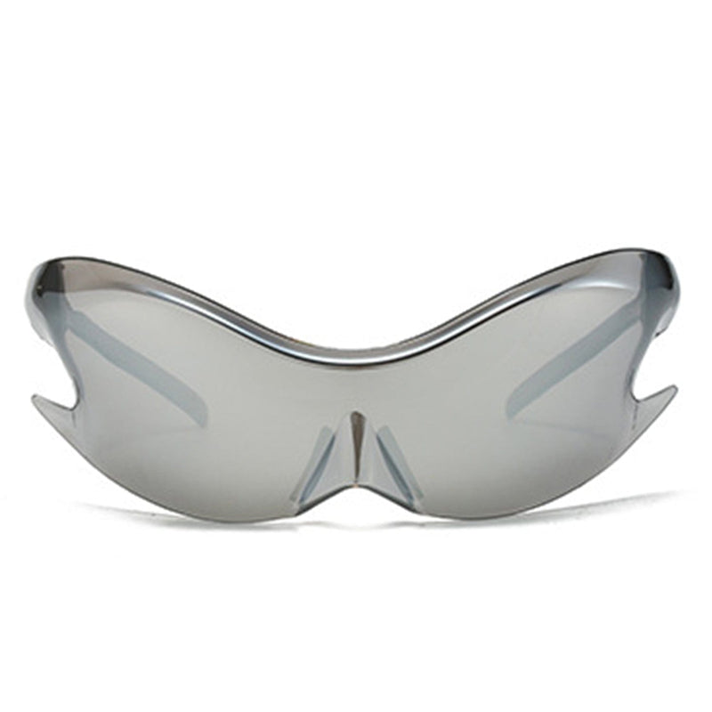 Cramilo Eyewear Sunglasses Whiestan - Futuristic Mirrored Sleek Wrap Around Sports Sunglasses