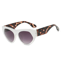 Cramilo Eyewear Sunglasses White CABAZON | Women Round Cat Eye Sunglasses