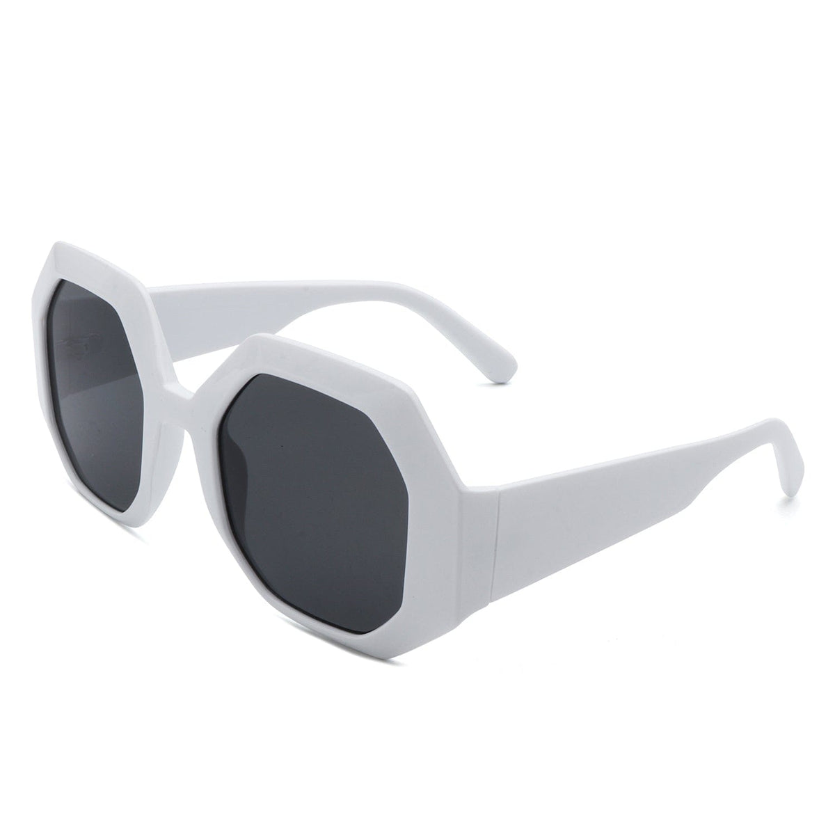 Cramilo Eyewear Sunglasses White Diamorex - Retro Classic Polygon Round Fashion Women Sunglasses