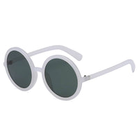 Cramilo Eyewear Sunglasses White INDIANA | Women Round Oversize Sunglasses