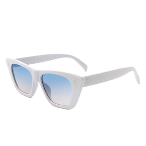 Cramilo Eyewear Sunglasses White Lightnin - Women Retro Cat Eye Fashion Square Sunglasses