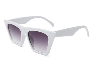 Cramilo Eyewear Sunglasses White Lysira - Women Retro Cat Eye High Pointed Fashion Sunglasses