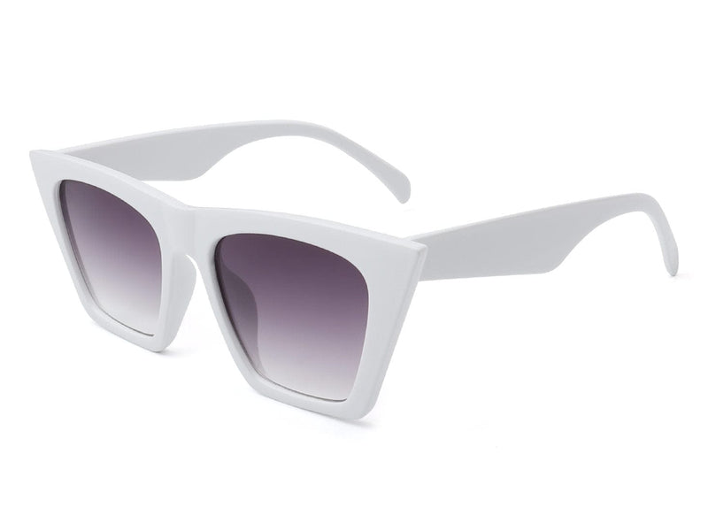 Cramilo Eyewear Sunglasses White Lysira - Women Retro Cat Eye High Pointed Fashion Sunglasses